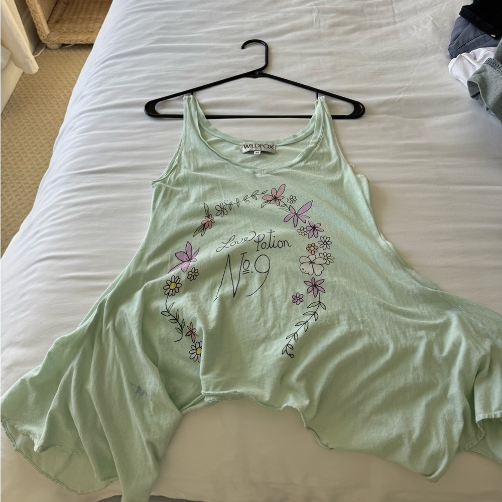 Wildfox Mint Green Love Potion Tank Top